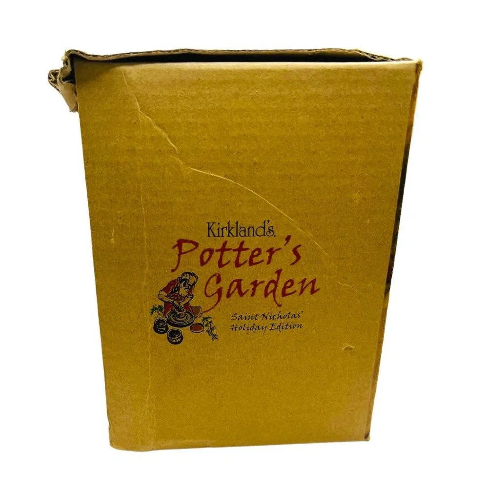 Kirkland's Potter's Garden Saint Nicholas Holiday Edition Snowman Figure NIB - Picture 11 of 11